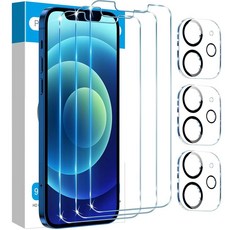 Fotbor 3팩 아이폰 에어 액정보호필름 카메라 렌즈 프로텍터 1세트 2025 업그레이드 9H+ 프리미엄 강화 유리 17에어와 호환 쉬운 설치 키트 16.5cm(6.5