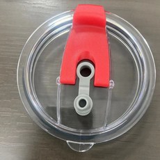 스탠리호환 스타벅스호환 교체용 뚜껑 자석 푸시형 투명 12온스 20온스 텀블러 머그컵, 30oz 뚜껑 레드 플립 내경 9cm, 1개