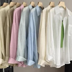 루나모드 햇빛차단 얇은 긴팔셔츠 K0237
