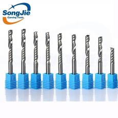 SongJie 3.175mm 鎢鋼單刃螺旋銑刀, 5支3.175*刃徑2.5*刃長12mm