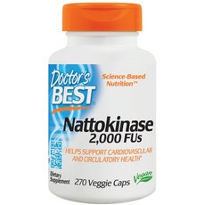Doctor's BEST 納豆激酶素食膠囊 2000FUs, 270顆, 1罐