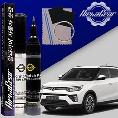 티볼리 아머 붓펜 RAV 체리레드 페인트 셀프 도색, 투명 마감