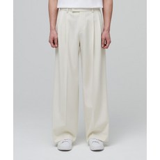 무신사스탠다드 슈퍼 와이드 히든 밴딩 슬랙스 크림 1682851