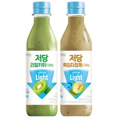 백설 저당 드레싱 (리얼키위 드레싱 + 흑임자참깨 드레싱), 1세트, 560g