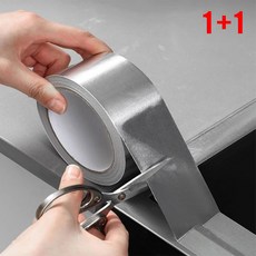 지니홀딩스 1+1 초강력 다용도 은박테이프 단열 방수테이프 주방 틈새 알루미늄 테이프 3cm*10M, 2개