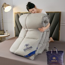 명주이불 고밀도 침구 명주솜 목화솜요 프리미엄 부드러운 실크, 아그레이- 검사완료 호텔용