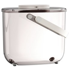 智能真空飼料桶 - 寵物飼料保鮮防潮儲存, 透明茶色, 1個, 10L