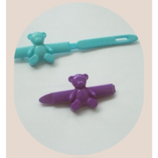 무금속 동물모양 곰돌이 미니똑딱핀 헤어핀 헤어똑핀 미니집게핀, 1세트, 멀티