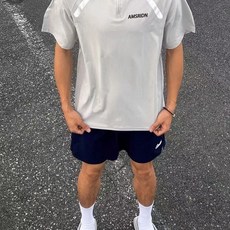 速幹排汗 美式運動戶外短袖 拉鍊t恤 運動健身跑步衣籃球訓練騎行服