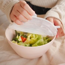 다회용랩 음식보관 그릇커버 실리콘 음식덮개 기숙사, 화이트 6개입, 1개