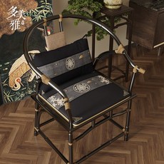 多美雅 新中式紅木茶椅墊 太師椅圈椅加厚坐墊, 隴城煙雨（厚度3cm）,抱枕30*50cm（枕套加枕芯）
