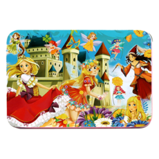 卡通拼圖 兒童益智玩具 趣味拼圖 鐵盒裝, 【100片】精靈與公主, 1個, 100片