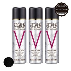 더마클라센 스타일앤 볼륨짱짱 흑채 스프레이 블랙 120ml x3, 1개