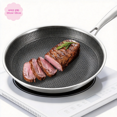 Riwonas 통3중 스텐 벌집코팅 후라이팬 인덕션 IH 겸용, 1개, 24cm