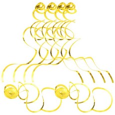 축제용 스파이럴 장식 골든 글리터 플라스틱 파티 천장 스월 생일 샤워용, 1개, 기본