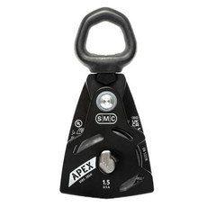 伊凱文戶外 美國 SMC Apex 1.5 Swivel Pulley 黑色萬向側開單滑輪，攀岩登山裝備