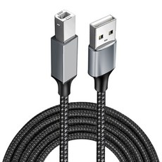 USB B 2.0 to A 프린터 디지털 피아노 미디 케이블 패브릭, 3m, 1개