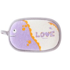 아기 목욕면 아기 목욕 스펀지 어린이 목욕수건 목욕구 목욕 만화 신생아 해수면 목욕수건, 파이톤 퍼플, 1개