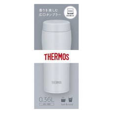 써모스 진공 단열 휴대용 보온 보냉 텀블러 JOL-360, 360ml, 화이트 그레이, 1개