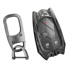 Ocezbiis 캐딜락 키 포브 커버 키체인 아연 합금 보호 자동차 키 케이스 2015-2019 에스컬레이드 CTS SRX XT5 ATS STS CT6 XTS XT4 스마트, 회색_For Nissan Style B, 1개