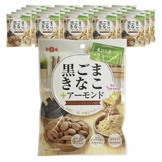 Nissin Confectionery 쿠로고마 키나코 + 아몬드 헬시 크런치 캔디, 24개, 90g