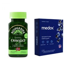 Isbjorn挪威北極熊保健專家 挪威三倍濃縮魚油 Medox花青素膠囊 (144顆/瓶 30顆/盒), 1套, 174顆