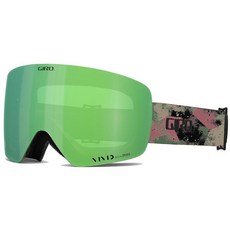 Giro Contour 스키 고글 - 남성 및 여성용 스노보드 고글 - 트레일 그린 익스페디션 스트랩 생생한 엠버/생생한 적외선 렌즈 포함 114055, 그린 마블 - 비비드 에메랄드