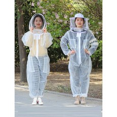 양복 일체형 말벌 통풍성 해충 보호복 벌초 전신 방충복 벌레방지, HS-980DA, 둥근 모자, 1개