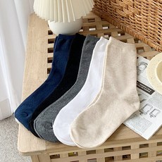 삭스팡 삭스팡 여성 4계절 베이직 장목양말 4켤레 (P002608282)