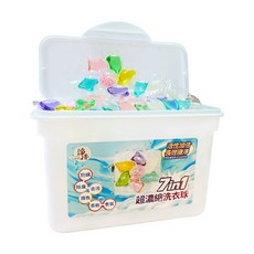 七合一洗衣球 濃縮洗衣膠囊 香氛洗衣球 盒裝, 1個, 七合一洗衣球-天然果香(30顆/盒)