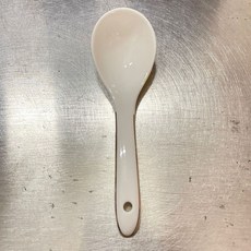 精美陶瓷湯匙 家用酒店飯店白湯匙 餐廳調羹商用勺, 1個, 金邊海棠（尾部）,10支裝