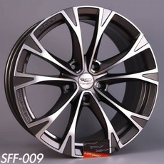 FK鋁圈 17吋 5/114.3 SFF09 亮鐵灰車面 鋁合金 輕量化 輪圈, 1個