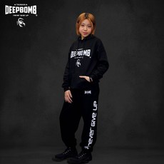 古川小夫 DEEPBOMB 台灣品牌 LOGO系列運動帽T棉褲套裝 Never Give Up 運動精神必備