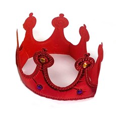 디오유엔 행사장식 머리띠 스펀지왕관 레드