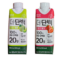 더단백 프로틴 드링크 멜론 +딸기 (총), 18개, 250ml