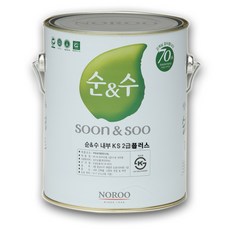 노루페인트 순앤수 플러스 내부용 친환경 수성페인트 4L 무광, 그레이1, 1개