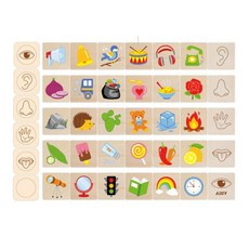 어린이집 교구 나무 짝꿍 찾기 두조각 연상 학습 퍼즐 입체만들기 아동퍼즐, 1개