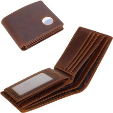 STAR VISTA Falcon V2 남성용 빈티지 슬림 바이폴드 가죽 지갑 탈착식 카드 케이스 듀얼 지폐 포켓 슬롯 14개 RFID 차단 신분증 창 에어태그 홀더