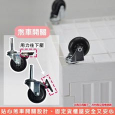 典雅貨櫃屋組裝收納箱 黑白色系 多功能堆疊 居家收納, 1件, 專用滑輪(樹德品牌)