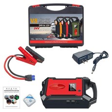 12V 24V 대형차 배터리 스타터 대용량 화물 점프 자동차, 12V 24V 신형, 1mAh, 1개