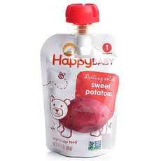 Happy Baby 어린이 미음, 고구마(Sweet Potatoes), 1개, 99g