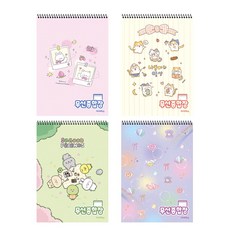 [글리즈] 국산 2000 귀여운 캐릭터 무선종합장 B (랜덤발송), 2개, 랜덤