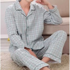 잠옷 남자파자마 빅사이즈 수면잠옷 봄 가을 순면 4XL