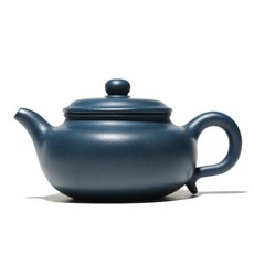 天青泥紫砂壺仿鼓壺經典傳統光素器茶壺, 1個, 1L, 天青泥:如圖所示