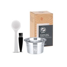 재사용 가능한 스테인레스 스틸 커피 캡슐 포드 카페탈리 및 치보 기계용 3 하트 카피스모 PURE K FEE, 1 PC