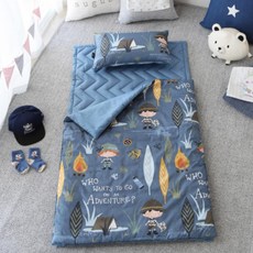 국산 순면 분리형 아기 낮잠이불 유아 어린이집이불 패드 베개 풀 세트, 러브캣 낮잠+블루, 러브캣 낮잠+블루