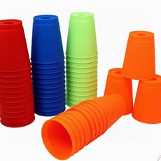 초등학생 스피드 스포츠용스택킹컵 12입 플라스틱 컵쌓기 놀이, 오렌지