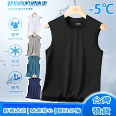 冰絲背心男 夏季輕薄網眼運動背心 排汗速乾跑步透氣健身無袖T恤 大呎碼打底衫