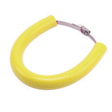 락모터스 오토바이 머플러가드 머플러슬라이더 배기보호 배기커버 스틸밴드, 옐로우, 1개