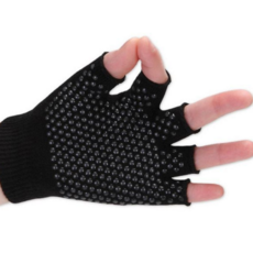 운동 장갑 논슬립 피트니스 손바닥 헬스 장갑 보호 반손가락 액세서리 필라테스 실리콘 통기성 미끄럼, 블랙